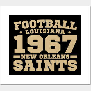 Football Louisiana 1967 New Orleans Saints Posters and Art